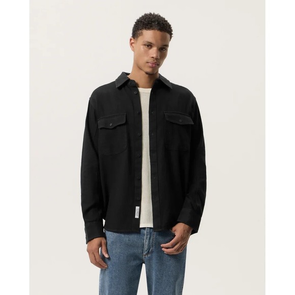 rag & bone Other - Rag & Bone Mens Black Engineered Long Sleeve Button Down Shirt Jacket New